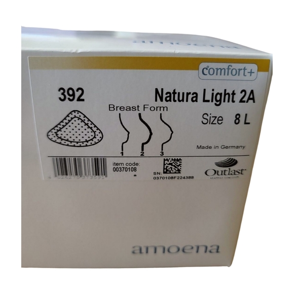 Amoena Comfort Plus Natural Light 2A Breast Form Prosthesis Size 8L New in Box - Picture 4 of 9